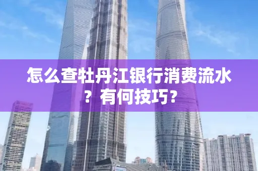 怎么查牡丹江银行消费流水?有何技巧?