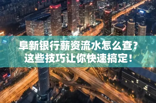 阜新银行薪资流水怎么查?这些技巧让你快速搞定!