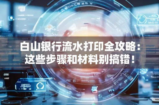白山银行流水打印全攻略：这些步骤和材料别搞错！