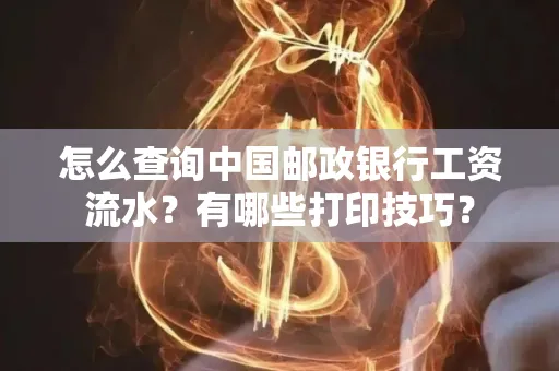 怎么查询中国邮政银行工资流水?有哪些打印技巧?