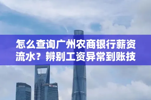 怎么查询广州农商银行薪资流水?辨别工资异常到账技巧?