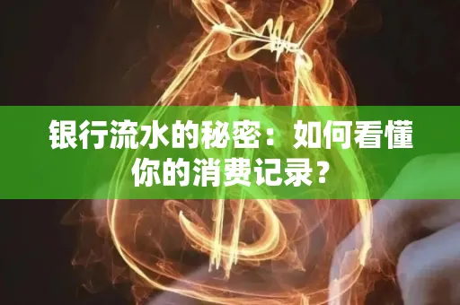 银行流水的秘密：如何看懂你的消费记录？