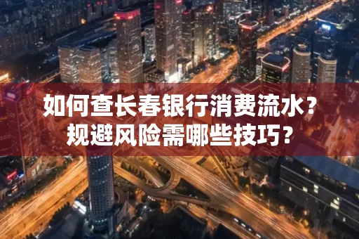 如何查长春银行消费流水?规避风险需哪些技巧?