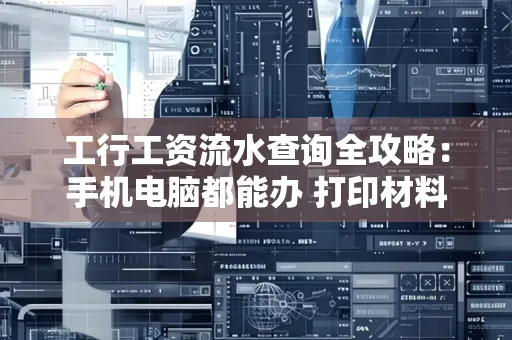 工行工资流水查询全攻略:手机电脑都能办 打印材料一次说清